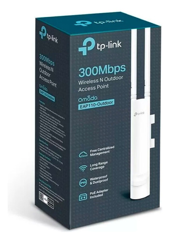 Punto De Acceso Tp-link Exterior Wifi N De 300mbps Eap110