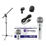 Kit Microfone Mdc201+pedestal Pmb+cachimbo+cabo+espuma