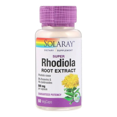 Solaray Rhodiola Rosea 500 Mg 60 Cápsulas Neutro | Envío gratis