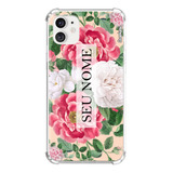 Capa Capinha Com Nome Personalizada Floral 7