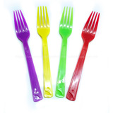 Tenedor Plastico De Colores Pack De 150 Piezas Mayoreo 