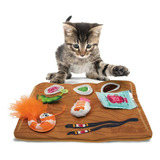 Kong Pull A Partz Sushi Juguete Perfecto Para Tu Gato 5 En 1 Color Multicolor