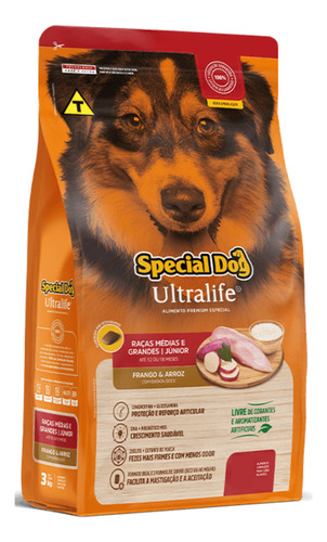 Special Dog Junior Ultralife Raça Média E Grande Frango 15kg