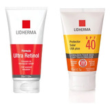 Kit Ultra Retinol + Protector Solar 40 Toque Seco Lidherma