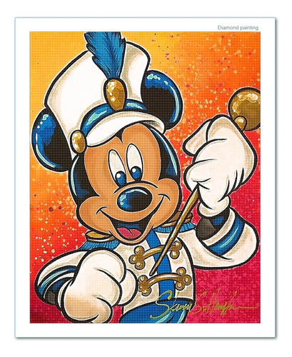 Bordado Pintura Diamante 5d - Mickey Mouse Disney 40x30