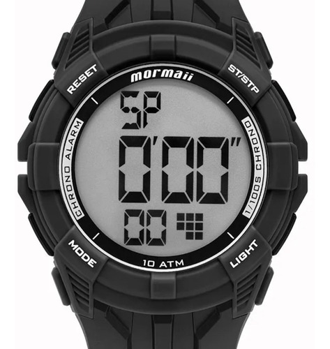 Relógio Masculino Mormaii Wave Chrono Alarm Digital Esporte Cor Da Correia Preto Cor Do Bisel Preto Cor Do Fundo Preto