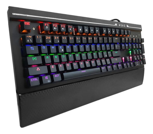 Teclado Mecánico Aoas-808 Gamer Retroiluminado Luces Led