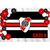 Banner Fondo Candy Bar Cumpleaños Futbol River Plate 100x50