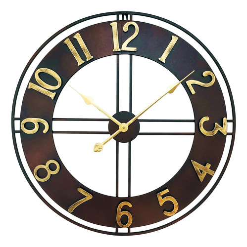 Reloj De Pared Decorativo Industrial De 24 Pulgadas Para Dec