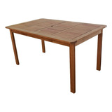 Mesa Para Jardim Madeira Maciça Retangular West Cedro Rosa