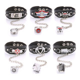 Pulsera 6 Piezas, Pulsera De Cuero Anime Naruto Marvel