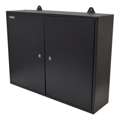 Casillero metálico con Dos llaves KNOVA KNWS‑03 con panel perforado interior, compacto color negro, robusto y moderno ideal para guardar herramientas profesionales para Taller | Meses sin interés