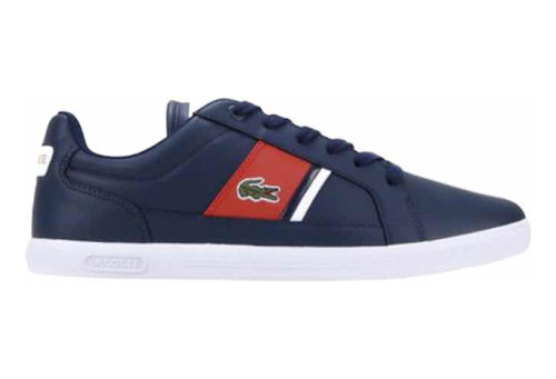 Sapatenis Lacoste Europa Azul Em Couro