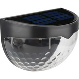 Pack 2 Aplique Foco Solar 6 Led Decoración Exterior Elegante