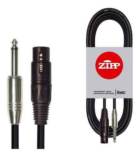 Cable Canon Plug Standard 3m Kwc Zipp Xlrf Plug