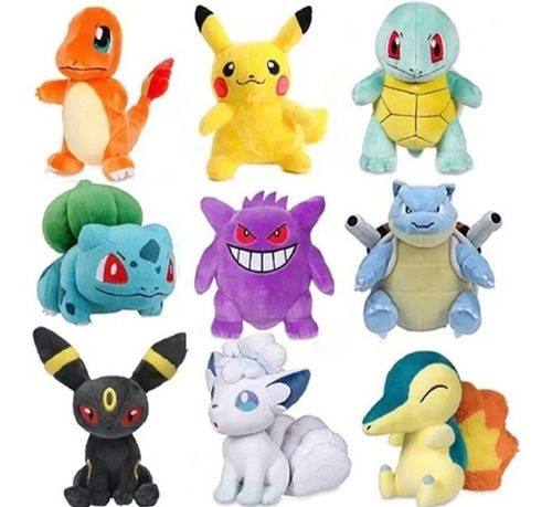 Peluche Pokemon Varios Personajes Principales Pikachu 22cm