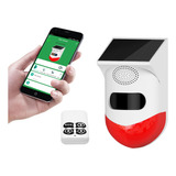 Solar Alarma Smart Wifi Con Sensor Movimiento 120db Usb