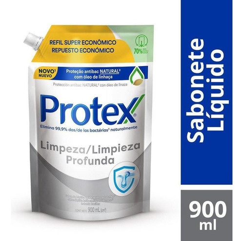 Sabonete Líquido Protex Limpeza Profunda Antibacteriano Em Líquido 900 Ml