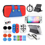 Kit De Estuche Y Accesorios Funda Para Nintendo Switch Oled