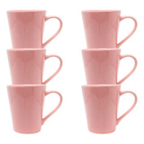 Jogo 8 Xicaras Chá 250 Ml Porcelana Colorida Caneca Café 