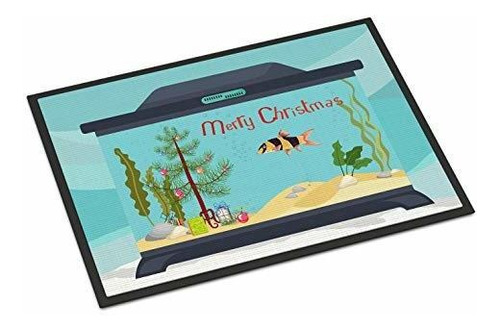 Caroline's Treasures Ck4506mat Clown Loach Fish Feliz Navida