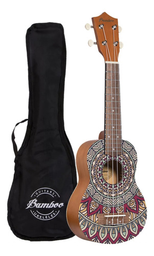 Ukelele Soprano De Diseño Bamboo Deep Ocean + Funda Bd24