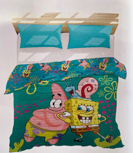 Edredon Ligero Bob Esponja Matrimonial Providencia