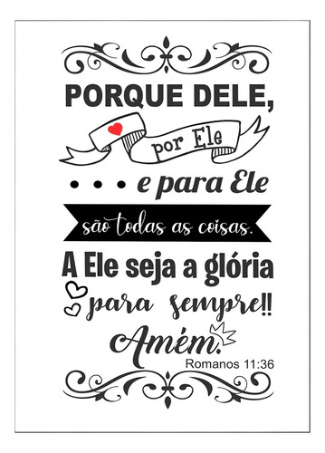 Placa Decorativa Cristã Quadros Com Frases Motivacionais