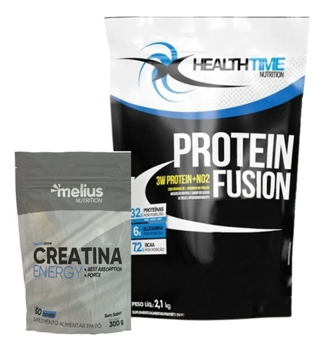 Kit Whey Protein Fusion 3w 2,1kg + Creatina 300g