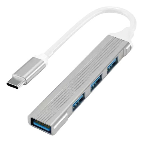 Hub Usb Tipo - C A 4 Puertos 1 Usb 3.0 Y 3 Usb 2.0