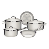 Jogo De Panela Solar 5pc Aço Inox Fundo Triplo Tramontina*