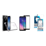 Kit Capa Reforçada Galaxy J8 + Película 3d + Carregador