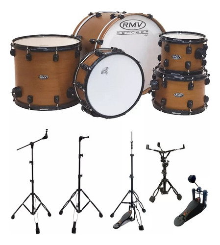 Bateria Rmv Concept Pr 2 Toms E 1 Surdo - B 22 - S/ Sd -