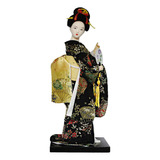 Figura Coleccionable De Muñeca Geisha Con Kimono Japonés,