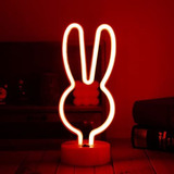 Luces De Primavera Con Diseño De Conejo De Neon Signs, Diseñ