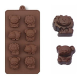 Molde Chocolate Molde Chocolate Silicona Oso León Hipopotamo