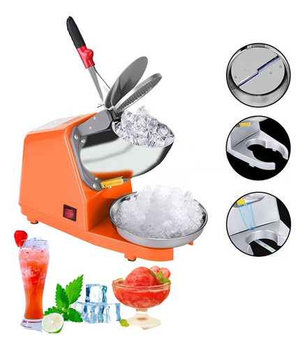 Maquina Raspados Triturador Hielo  Cuchillo Doble 300w