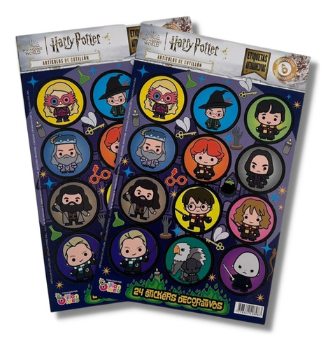Plancha De Stickers Otero Harry Potter X 24 Un