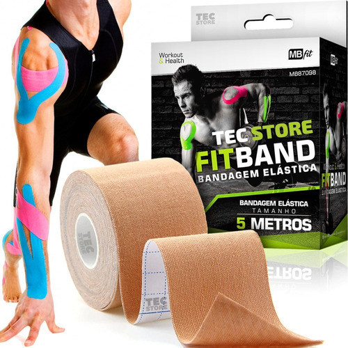 4 Fita Tape Bandagem Fisioterapia Taping Funcional Cinesio