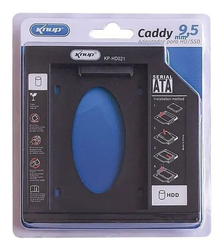 Case Caddy Hd Ssd Sata Adaptador Gaveta Dvd Notebook 9,5mm