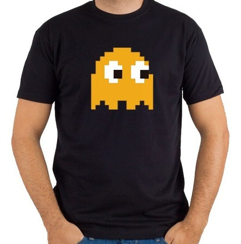 Playera Camiseta Pacman Fantasma Color Personalizado Logo Ux