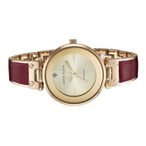 Anne Klein | Reloj Mujer | Ak/2512bygb | Original Color De La Correa Vino Color Del Bisel Dorado Color Del Fondo Dorado