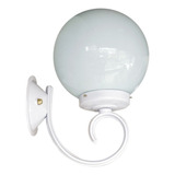 Farol Ménsula Colonial Fundición Alum. Globo Vidrio Opal 25