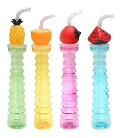 4 Vasos Yarda Tropical Para Bebidas Fiesta 500 Ml Colores