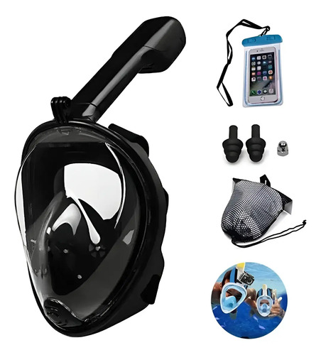 Máscara De Snorkel Buceo Visores Lentes 180° Rango De Visión | MercadoLibre