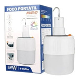 Foco Led Portatil Recargable Celda Solar 12w Megaluz