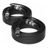 Dacimora Cable De Microfono Xlr, Totalmente Equilibrado, Par