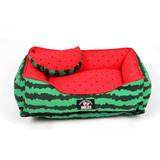 Cama Caminha Pet Cachorro Melancia Verde/vermelho M 65x53cm