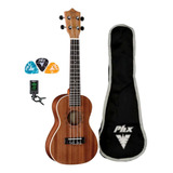 Ukulele Phx Upk-24 Concert Profissional C/ Acessorios Capa