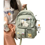 Mochila Escolar De Viaje De Nylon Impermeable Chica Kawaii